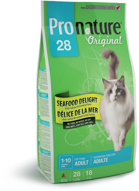 Pronature Original 28 «Океан Удовольствия» сухой корм для взрослых кошек (с цыпленком и морепродуктами) Для здоровья кожи и блеска шерсти создана специальная формула Pronature Original с лососем и сельдью