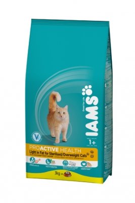 Iams корм для кошек кура лайт для стерилизованных 