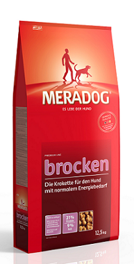 MeraDog brocken крокеты для взрослых собак с нормальной активностью 