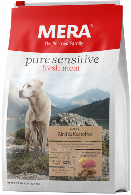 MeraDog Pure Sensitive  fresh meat Adult Rind&amp;Kartoffel High Protein (говядина и картофель, с высоким содержанием протеина) 
