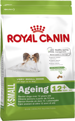 Royal Canin X-SMALL AGEING 12+ Корм для собак старше 12 лет Признаки старения проявляются постепенно и зависят от индивидуальных особенностей собаки. Однако физические и поведенческие изменения у собак в возрасте старше 12 лет становятся более заметны