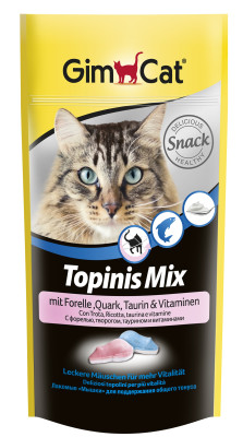 Gimpet витамины для кошек Мышки МИКС с форелью и творогом 