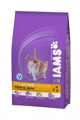 Iams корм для котят кура 