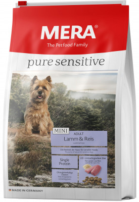 MeraDog Pure Sensitive  MINI Adult Lamm&amp;Reis (с янгненком и рисом для собак малых пород) 