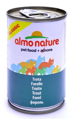 Almo Nature Консервы для кошек с форелью (classic adult cat trout) 