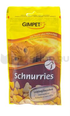 Gimpet витамины для кошек Сердечки с курицей 