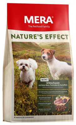 MeraDog NATURE'S EFFECT Mini Wildschwein Mit Roter Bete, Pastinaken &amp; Kartoffeln (Кабан с свеклой, пастернаком и картофелем. Для собак малых пород) 