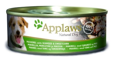 Applaws Консервы для Собак со Скумбрией, Морской капустой и сладкой кукурузой (Dog Mackerel with Seaweed and Sweetcorn) 