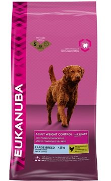 Eukanuba Dog Adult для собак крупных пород для контроля веса Корм содержит на 30% меньше жира* для контроля веса (*по сравнению с Eukanuba Dog Adult для крупных пород).