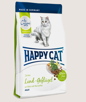 Happy Cat корм для кошек Эдалт Био птица 