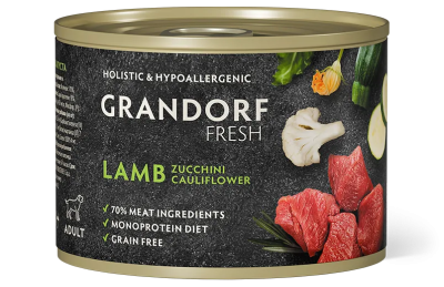 Grandorf Fresh для собак Паштет из ягненка с цукини и цветной капустой 