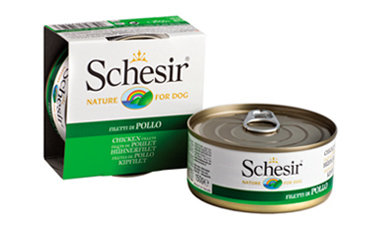 Schesir консервы для собак цыплёнок 