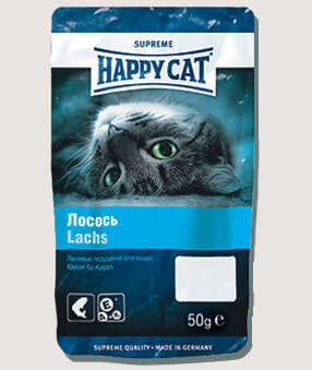 Happy Cat подушечки для кошек лосось 