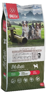 BLITZ LIGHT &amp; FIT DOG TURKEY &amp; SALMON беззерновой корм для собак, склонных к лишнему весу Индейка&amp;Лосось 