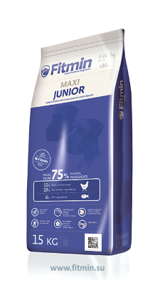 Fitmin dog Maxi Junior корм для щенков крупных пород старше 5 месяцев 