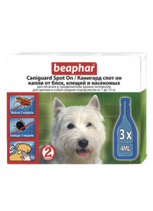 Beaphar Капли Канигард  для собак и щенков средних пород 