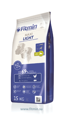 Fitmin dog Maxi Light корм для собак крупных пород лайт 