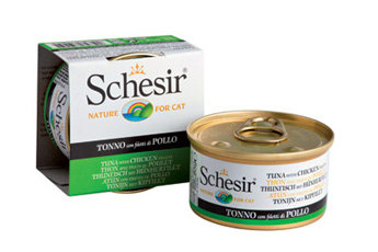 Schezir кусочки в желе, тунец c куриным филе 