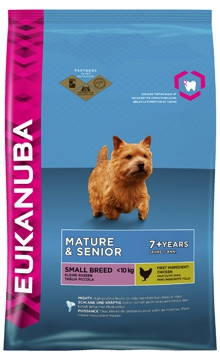 Eukanuba Dog Mature &amp; Senior для зрелых и пожилых собак мелких пород Для собак мелких пород зрелого и пожилого возраста (весом < 10 кг, в возрасте старше семи лет)