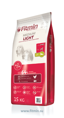 Fitmin dog Medium Light корм для собак средних пород лайт 