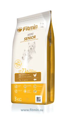 Fitmin dog Mini Senior корм для собак мелких пород старше 11 лет 