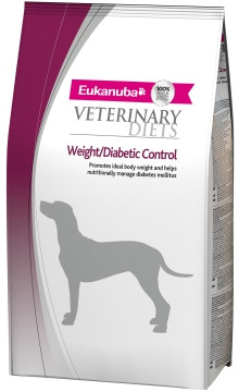 Eukanuba Weight /Diabetic Control для собак для контроля веса при диабете Диетический полноценный корм для собак предназначен для регулирования поступления глюкозы.
