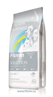 Fitmin dog Solution Salmon&amp;Potato корм для собак всех пород лосось/картофель 