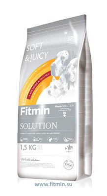Fitmin dog Solution Soft&amp;Juicy полувлажный корм для собак всех пород 