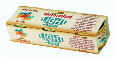 Almo Nature Набор 3 шт.по 50г низкокалорийные консервы для кошек c куриной грудкой и барракудой (classic light cat chicken breast&amp;barracuda) 