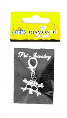 Benelux Украшение на ошейник "Череп" (Jewelry diamond white) 