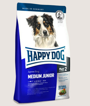 Happy Dog корм для собак Суприме Медиум юниор 