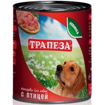 Трапеза Консервы для собак с птицей 