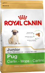 Royal Canin PUG JUNIOR Корм для щенков породы мопс в возрасте до 10 месяцев Щенки породы мопс в возрасте до года крайне беззащитны, что подчеркивает необходимость тщательного присмотра за ними.