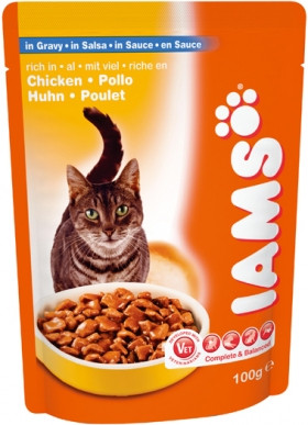 Iams для кошек курица в пауче 