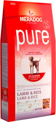 MeraDog pure для взрослых собак с проблемами в питании/аллергиями (баранина и рис) (lamb &amp; rice) 